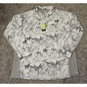 True Timber Men’s 2XL FinalRun Viper Snow Drizzle Camo Long Sleeve Fishing NWT